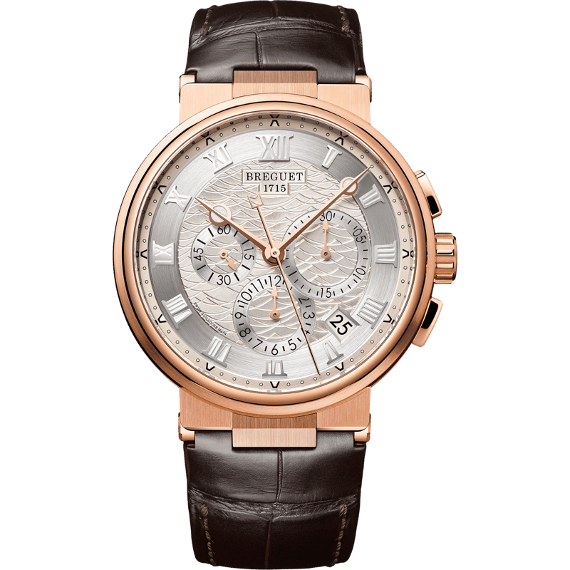 Marine Chronograph 5527 Rose Gold / Silver / Alligator - Image 1