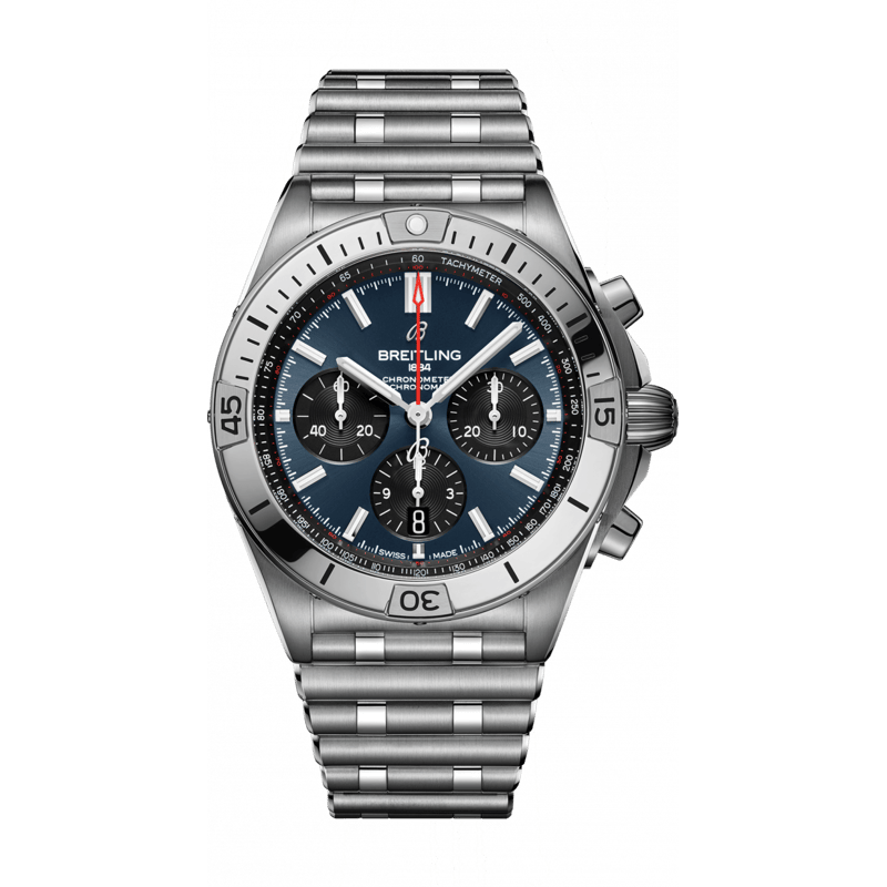 Chronomat B01 42 Stainless Steel / Blue / Rouleaux - Image 1