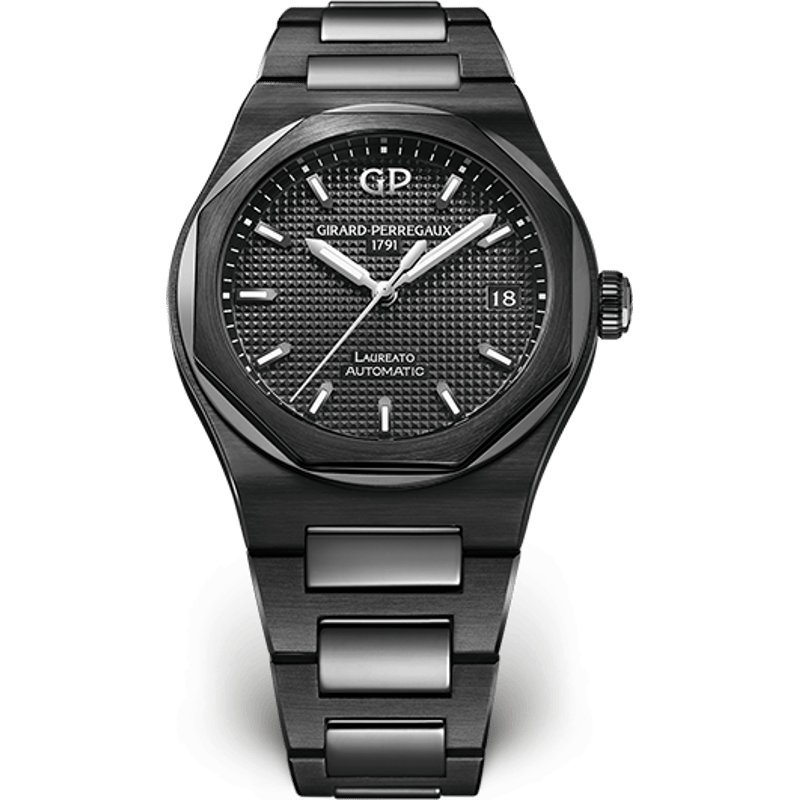 Laureato 38 Automatic Ceramic / Black / Bracelet - Image 1