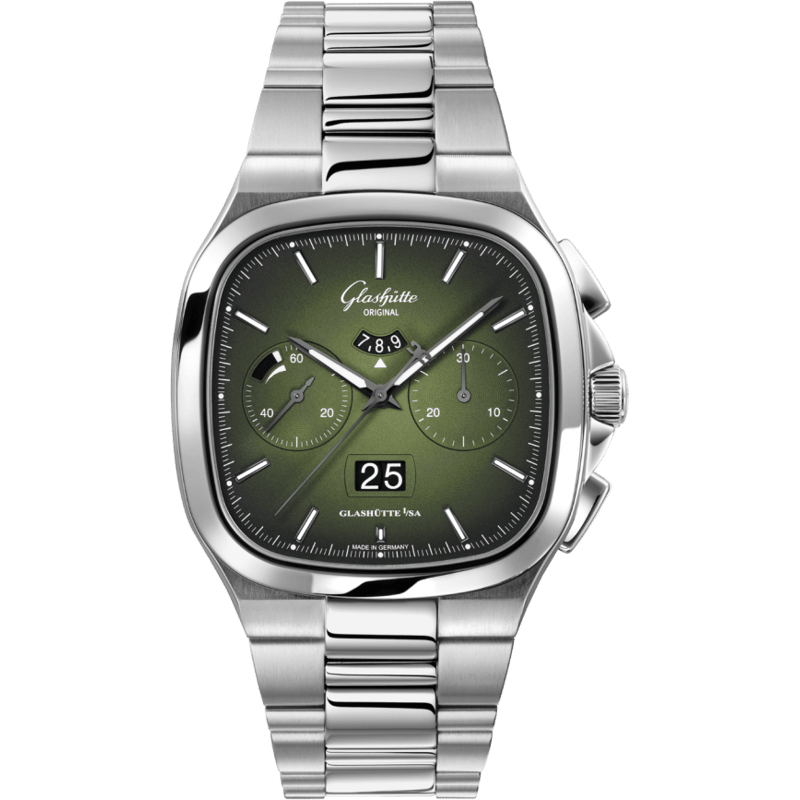 Seventies Chronograph Panorama Date Green / Bracelet - Image 1
