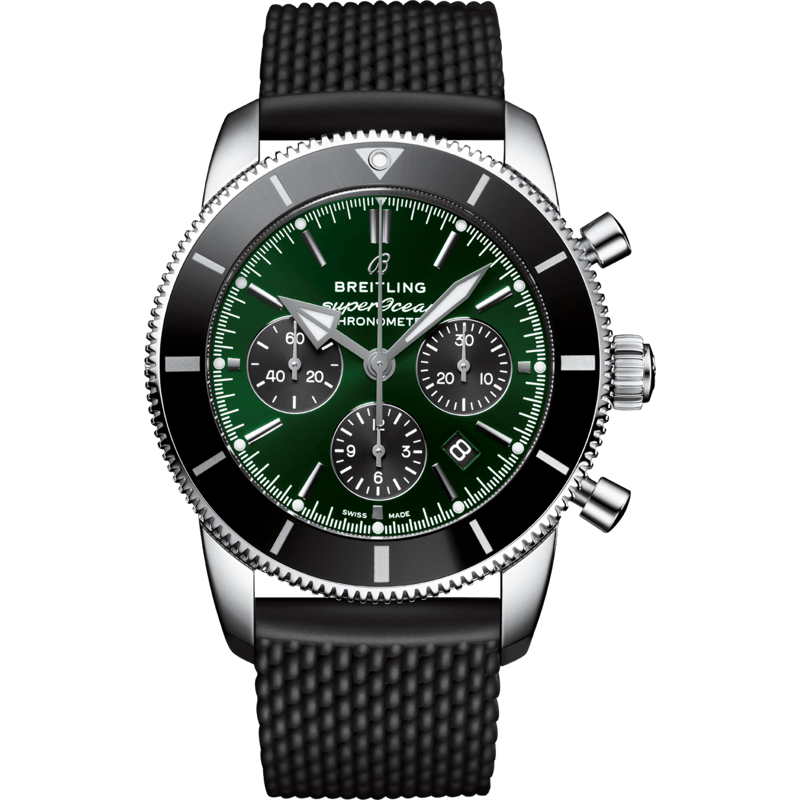 Superocean Heritage II B01 Chronograph 44 Stainless Steel / Red Gold / Green - Image 1