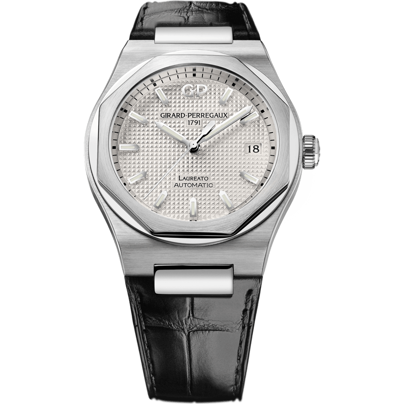 Laureato 38 Automatic Stainless Steel / Silver / Alligator - Image 1