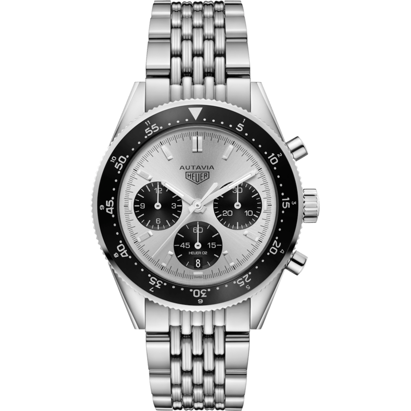 Autavia Heuer 02 Stainless Steel / Panda / Bracelet / Jack Heuer - Image 1