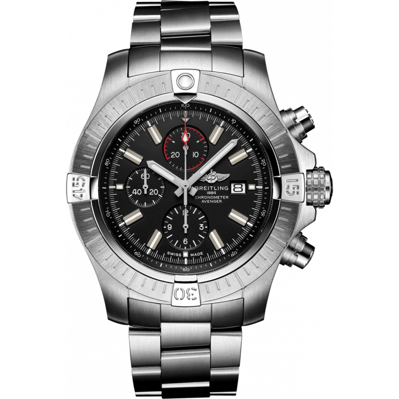 Avenger Chronograph 48 Stainless Steel / Black / Bracelet - Image 1