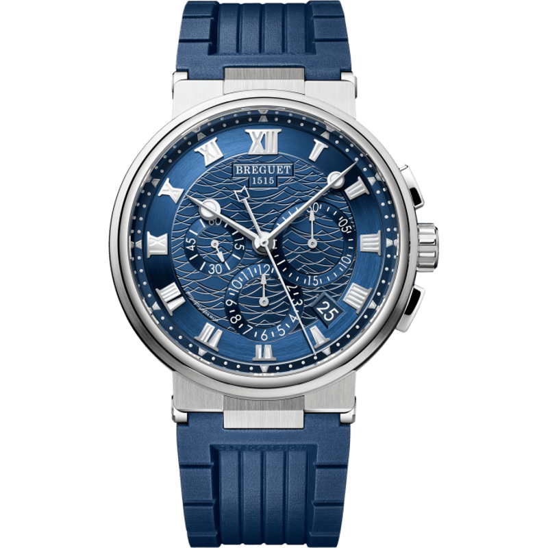 Marine Chronograph 5527 White Gold / Blue / Rubber - Image 1