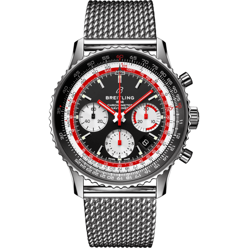 Navitimer 1 B01 Chronograph 43 Stainless Steel / Airline Editions SwissAir / Mesh - Image 1