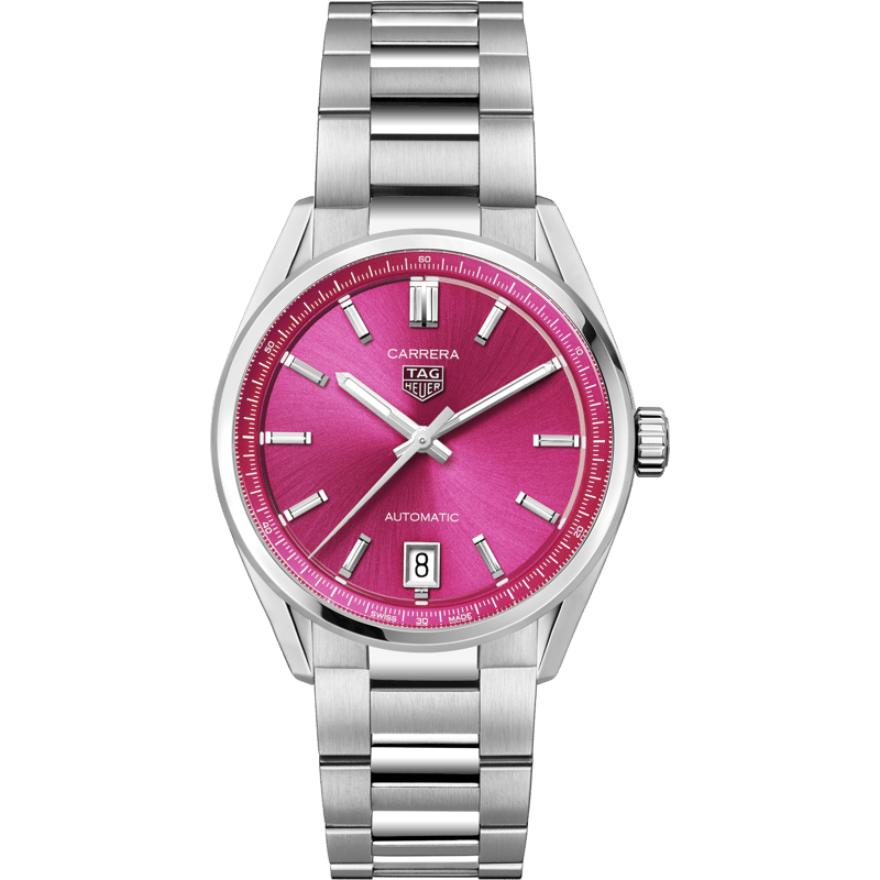 Carrera Date 36 Stainless Steel / Pink - Image 1