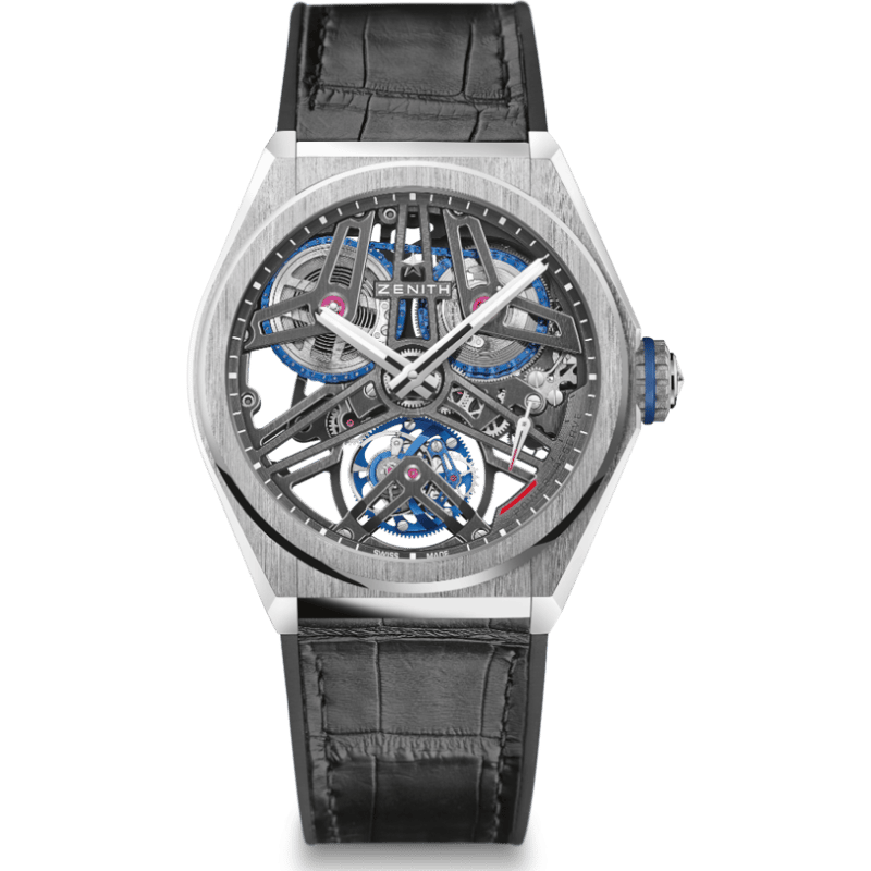 Defy Fusee Tourbillon Platinum / Skeleton / Alligator - Image 1