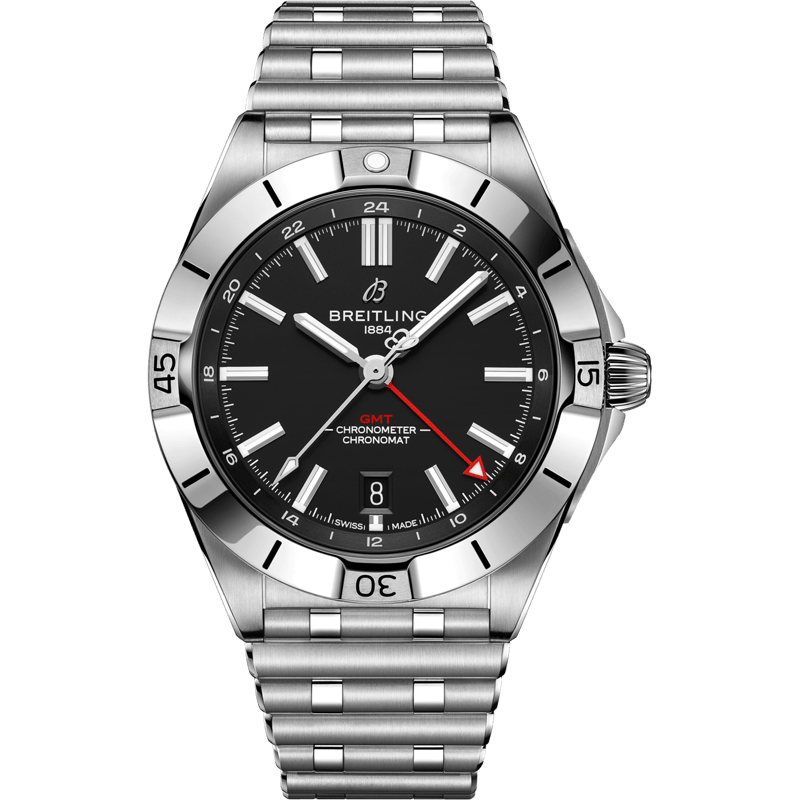 Chronomat 40 GMT Stainless Steel / Black / Rouleaux - Image 1