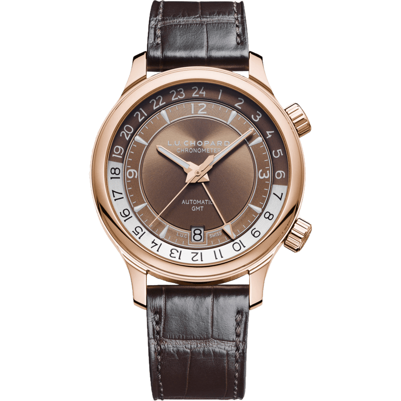 L.U.C Time GMT One Rose Gold / Brown - Image 1