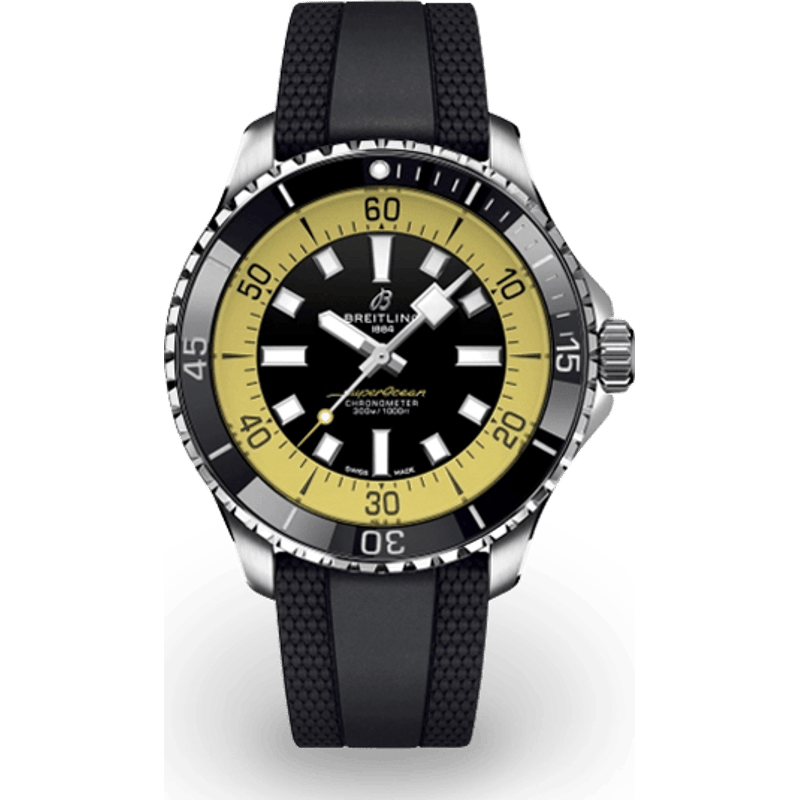SuperOcean Automatic 44 Stainless Steel / Black - Yellow / Rüschenbeck Edition - Image 1