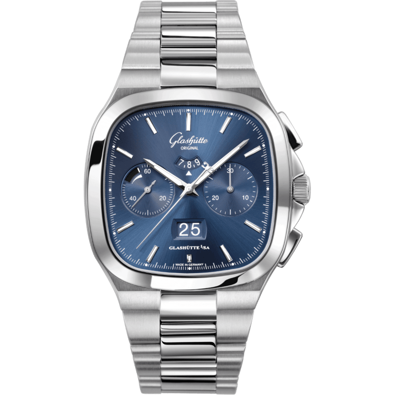 Seventies Chronograph Panorama Date Blue / Bracelet - Image 1