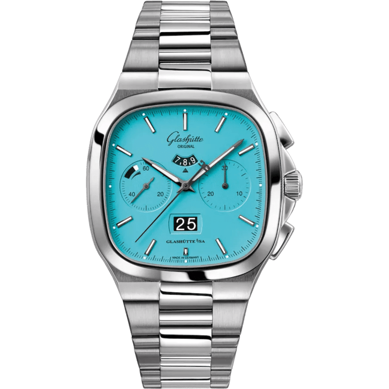 Seventies Chronograph Panorama Date Disco Blue / Bracelet - Image 1