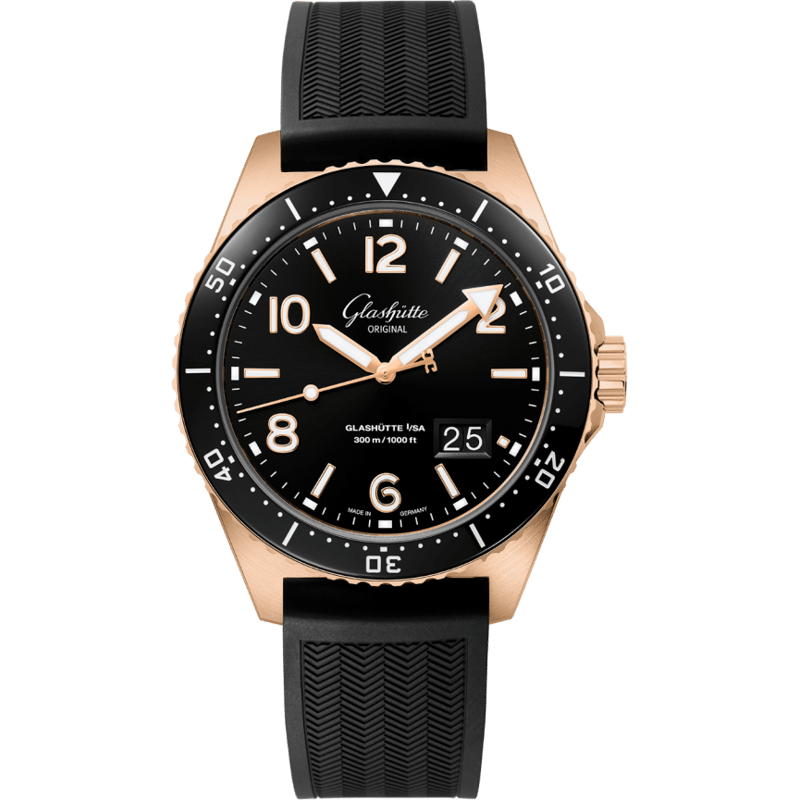 SeaQ Panorama Date Red Gold / Black / Rubber / Folding - Image 1