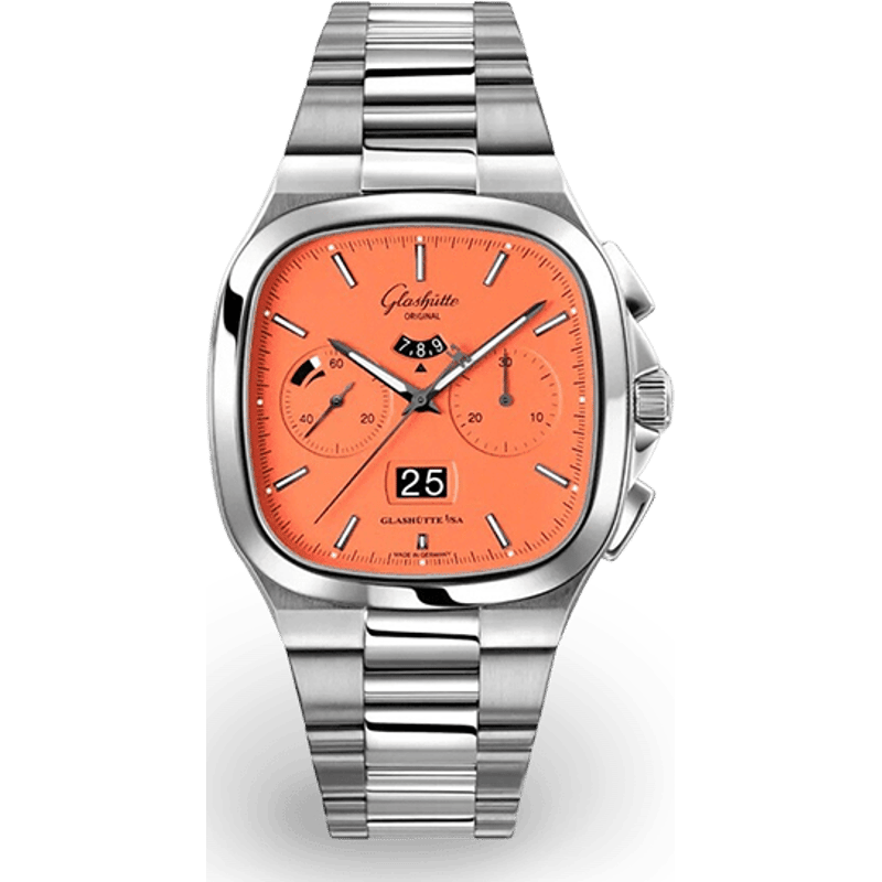 Seventies Chronograph Panorama Date Vibing Orange / Bracelet - Image 1