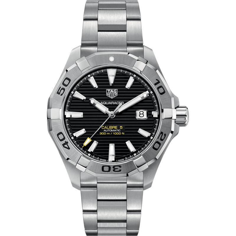 Aquaracer 300M Calibre 5 41 Stainless Steel / Black / Steel - Image 1