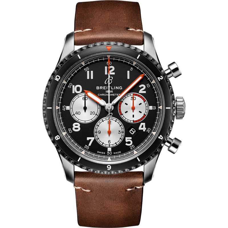 Aviator 8 B01 Chronograph 43 Stainless Steel / Mosquito / Calf / Pin - Image 1