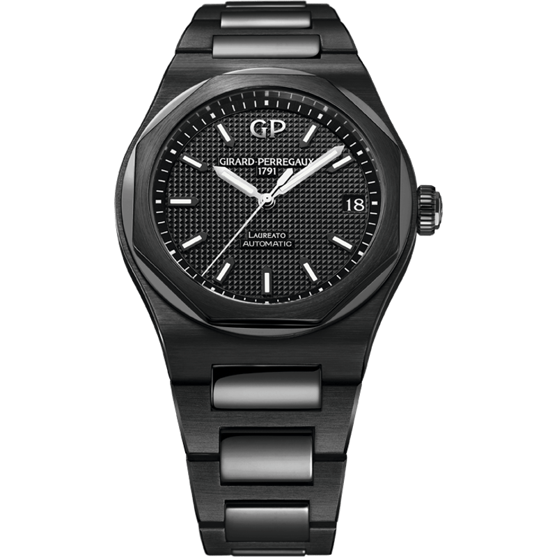 Laureato 42 Automatic Ceramic / Black / Bracelet - Image 1