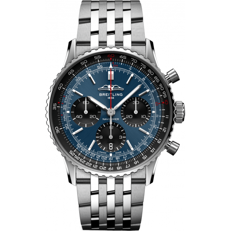 Navitimer B01 Chronograph 41 Stainless Steel / Blue / Bracelet - Image 1