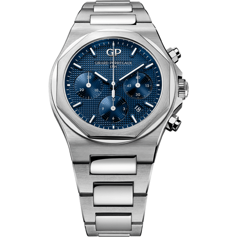 Laureato 42 Chronograph Stainless Steel / Blue / Bracelet - Image 1