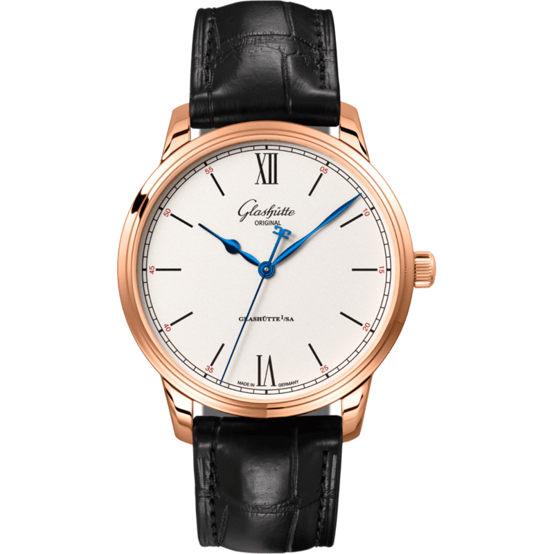 Senator Excellence Stainless Steel / Silver / Alligator / Folding - Image 1