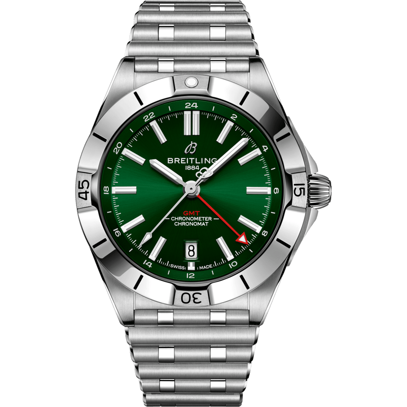 Chronomat 40 GMT Stainless Steel / Green / Rouleaux - Image 1