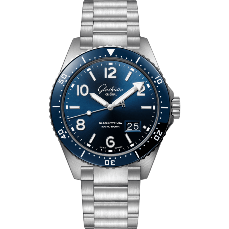 SeaQ Panorama Date Stainless Steel / Blue / Bracelet - Image 1