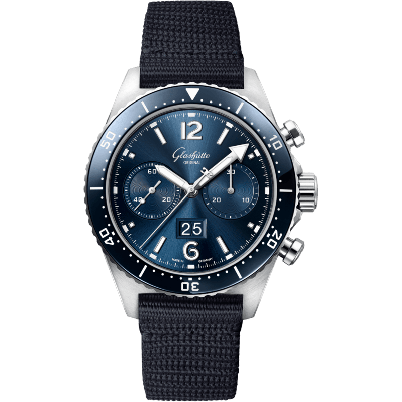 SeaQ Chronograph Stainless Steel / Blue / Textile / Folding - Image 1