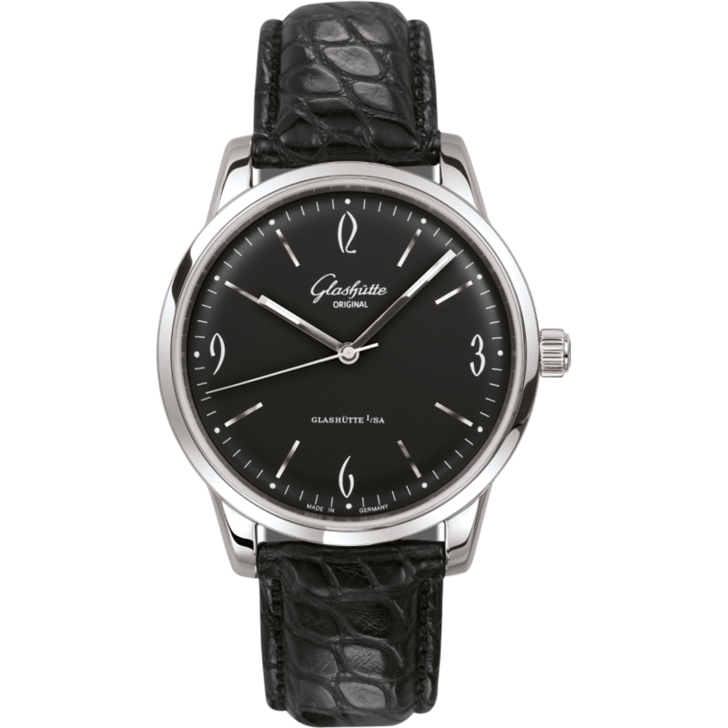 Sixties Stainless Steel / Black / Alligator / Pin - Image 1