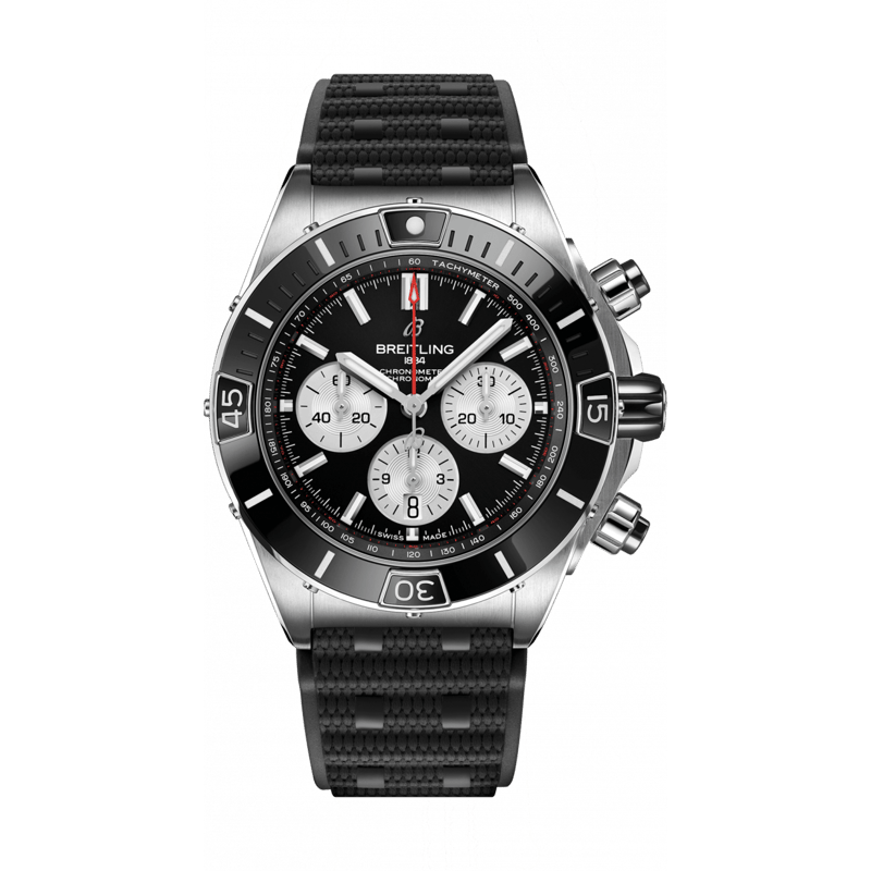 Super Chronomat B01 44 Stainless Steel / Black / Rubber - Image 1