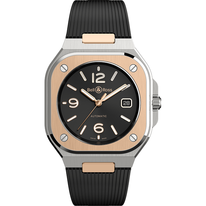 BR 05 Stainless Steel / Rose Gold / Black / Rubber - Image 1
