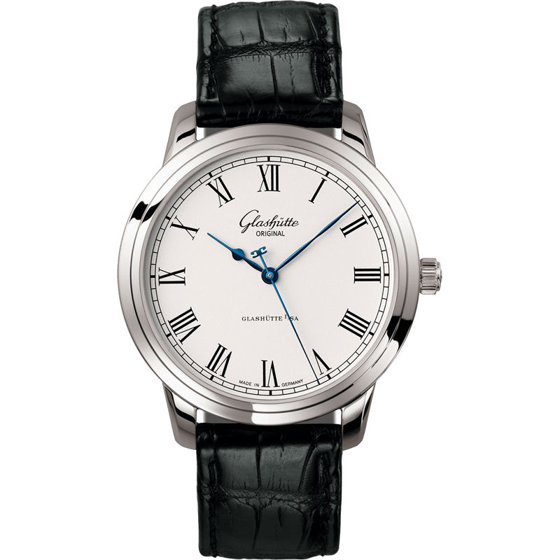 Senator Automatic Stainless Steel / Silver / Alligator / Pin - Image 1