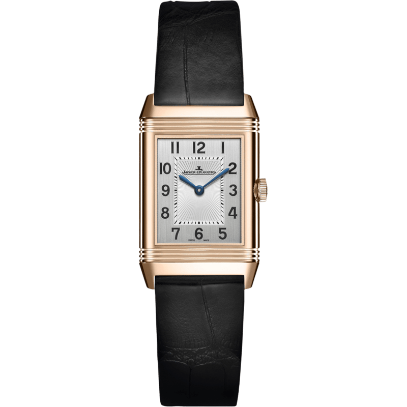 Reverso Classic Small Duetto Pink Gold / Silver / Alligator - Image 1